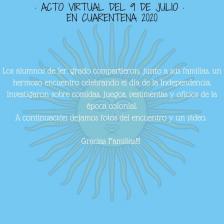 Acto virtual · 9 de julio 2020