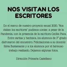 Nos visita la escritora Cecilia Pisos