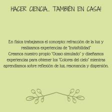 Hacer Ciencia... También en casa! · 2020